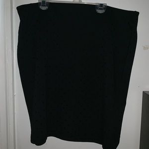 Black on black skirt